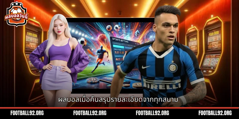 ผลบอลเมื่อคืน แสดงรายละเอียดครบครันจากสนามฟุตบอล